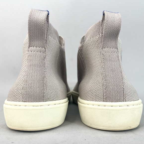 Rothys Womens 10.5 The Chelsea Boots Beige‎ Knit Sneaker Shoes Booties Pull On - Picture 5 of 12